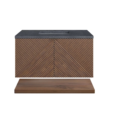 James Martin Vanities Marcello 36in Single Vanity, Chestnut w/ 3 CM Charcoal Soapstone Top D200-V36-CSN-3CSP